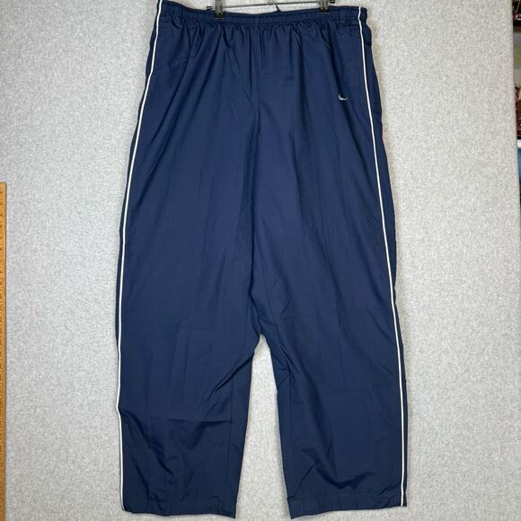 Vintage Nike Men's Size XXL 2XL Blue White Stripe Track Windbreaker Pants Hype - Picture 1 of 12